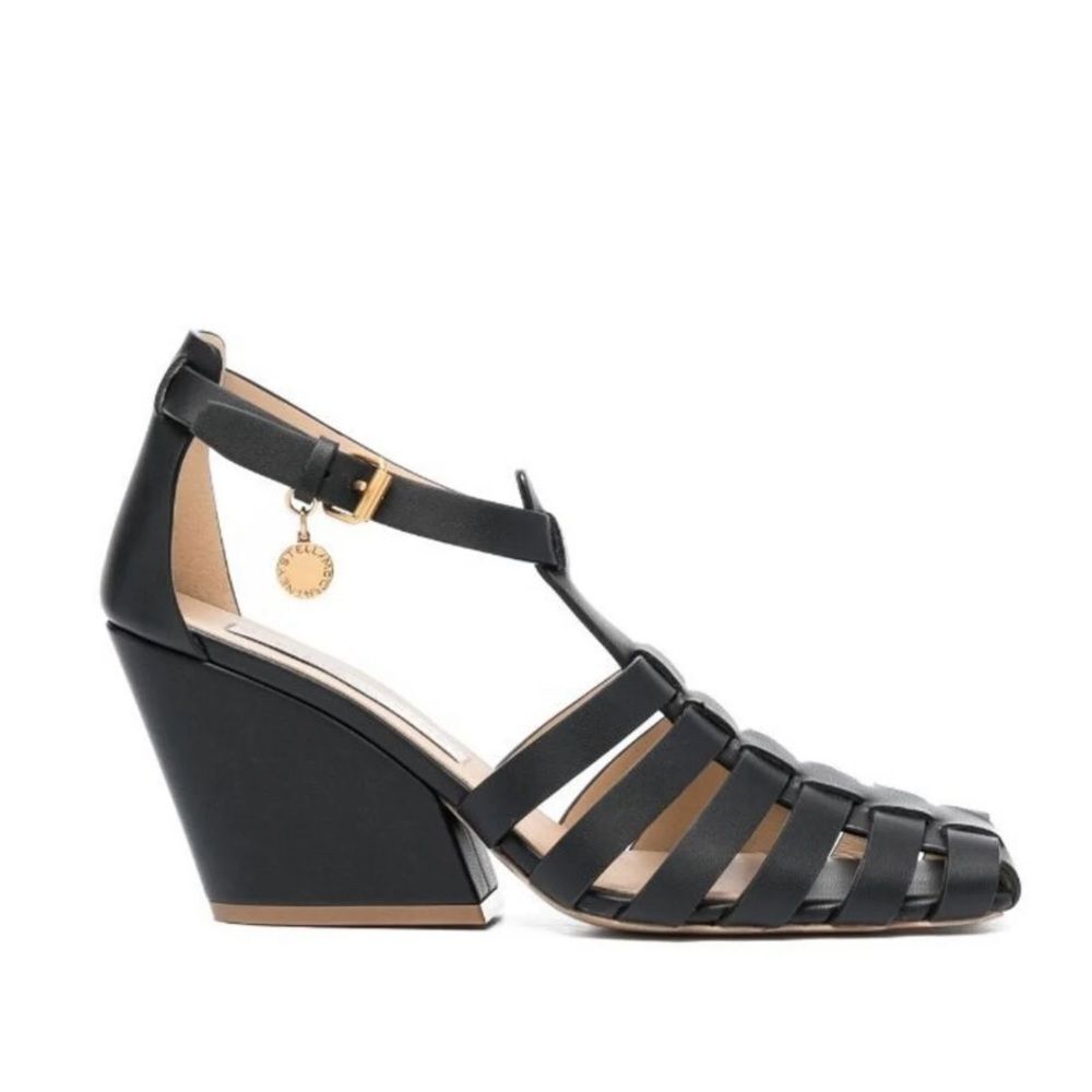 Stella McCartney Cowboy Fisherman High Heel Wedge Sandals 39 New w/DustBag